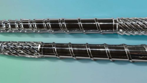 PVC收缩膜挤出机双合金机筒加双合金螺杆加镀硬铬